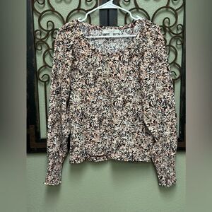Loft long sleeve flower top